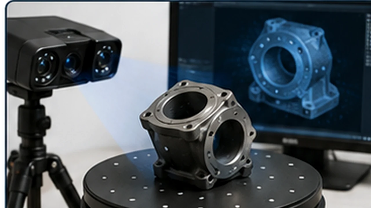 3D scanning and reverse engineering of a technical component